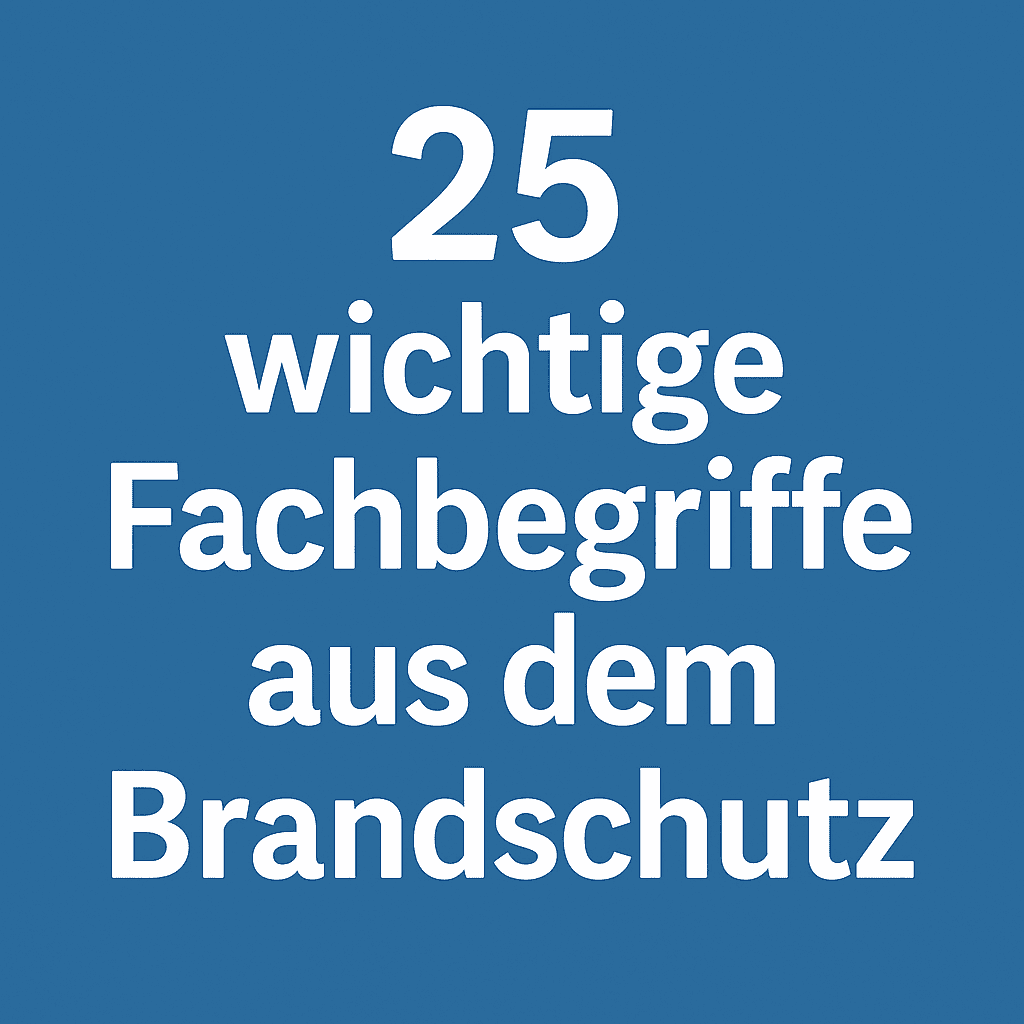 25 zentrale Fachbegriffe aus dem Brandschutz, die Sie kennen sollten